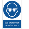 Draper Eye Protection Must Be Worn Sign 200mm 300mm Standard