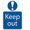 Draper Keep Out Sign 400mm 600mm Standard