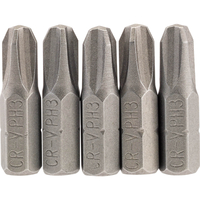 Draper Phillips Screwdriver Bit PH3 25mm Pack of 5