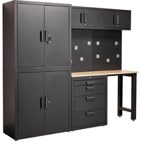 Draper Single Garage Workstation Black