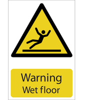 Draper Warning Wet Floor Sign 200mm 300mm Standard