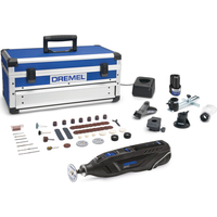 Dremel 8260 12v Cordless Brushless Rotary Multi Tool and 65 Accessory Platinum Kit 2 x 3ah Li-ion Charger Case