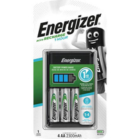 Energizer AA & AAA 1 Hour Battery Charger with 4 x AA 2300mAH Batteries