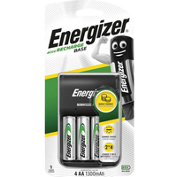 Energizer Compact AA & AAA Battery Charger 1300 with 4 x AA 1300mAH Batteries