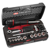 Facom 37 Piece 1/4" Drive Metric Hexagon Socket Set With Foam Insert