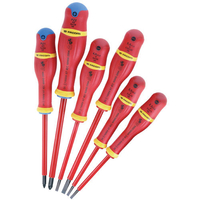 Facom 6 Piece Protwist Mixed Slotted & Pozi Insulated Screwdriver Set