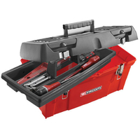 Facom Shock Resistant Polypropylene Plastic Tool Box Red & Black 610mm / 24"