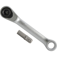 Faithfull 1/4" Hex Drive Mini Ratchet with Square Drive Adaptor
