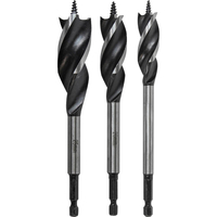 Faithfull 3 Piece Tri-Point Speed Auger Bit Set