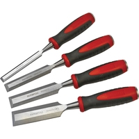 Faithfull 4 Piece Bevel Edge Chisel Set 12mm,  19mm,  25mm & 32mm