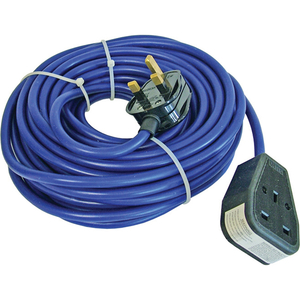 Faithfull Extension Trailing Lead 13amp Blue Cable 240v 240v