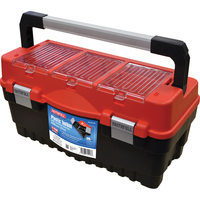 Faithfull Plastic Tool Box and Cantilever Tote Tray 550mm