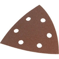 Faithfull Punched Hook and Loop Delta Sanding Sheets Extra Coarse Pack of 5