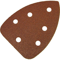Faithfull Ryobi Corner Sander Compatible Sanding Sheets Hook & Loop Red Assorted Grit Pack of 5