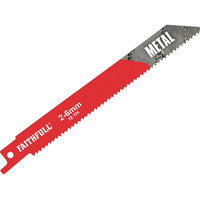Faithfull S918E Metal Reciprocating Sabre Saw Blades 150mm Pack of 5