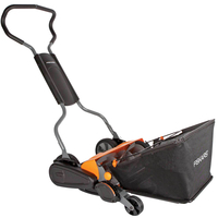 Fiskars Staysharp Max Reel Push Hand Cylinder Lawnmower with Grass Catcher