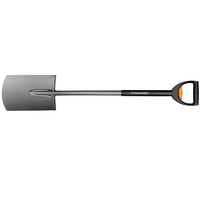 Fiskars Telescopic Rounded Garden Spade 1.05 - 1.25m Long