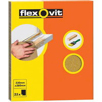 Flexovit Glasspaper Sheets Pack of 25 2.5 63642558238