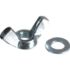 Forgefix Zinc Plated Wing Nuts and Washers M5 Pack of 12