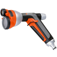 Gardena Premium Metal Adjustable Spray Gun with 4 Spray Patterns for Hose Pipes
