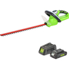 Greenworks G24HT51 24v Cordless Hedge Trimmer 510mm 1 x 2ah Li-ion Charger