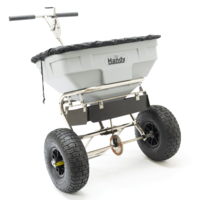 Handy THSSALT Stainless Steel Push Feed,  Grass and Salt Broadcast Spreader 57kg