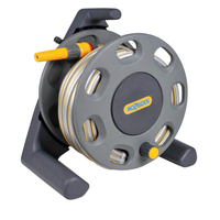 Hozelock Compact Floor Standing Hose Reel 1/2" / 12.5mm 15m Grey & Yellow