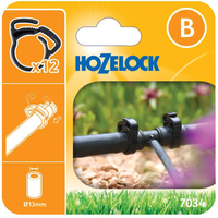 Hozelock MICRO Supply Pipe Ratchet Clamps 1/2" / 12.5mm Pack of 12
