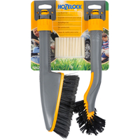 Hozelock Short Car Care Brush & Car Wheel Brush for Hose Pipes with Shampoo Soap Sticks