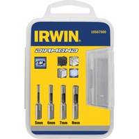 Irwin 4 Piece Diamond Tipped Drill Bit Set