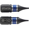 Irwin 8mm x 25mm Slotted Impact Screwdriver Bits Pack of 2