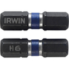 Irwin H6 x 25mm Hexagon Impact Screwdriver Bit 25mm Pack of 2