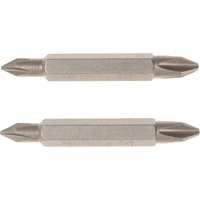 Irwin PH1 & PH2 x 50mm Phillips Double Ended Screwdriver Bit Pack of 2