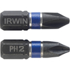 Irwin PH2 x 25mm Phillips Impact Screwdriver Bit Pack of 2