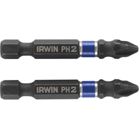 Irwin PH2 x 50mm Phillips Impact Screwdriver Bit Pack of 2