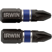 Irwin PZ2 x 25mm Pozi Impact Screwdriver Bit Pack of 10