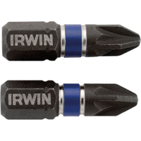 Irwin PZ2 x 25mm Pozi Impact Screwdriver Bit Pack of 2