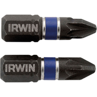 Irwin PZ2 x 25mm Pozi Impact Screwdriver Bit Pack of 20