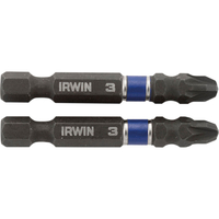 Irwin PZ3 x 25mm Pozi Impact Screwdriver Bit Pack of 2