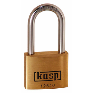 Kasp 40mm 125 Series Premium Brass Padlock With 40mm Long Shackle Keyed Alike To Suite 25402