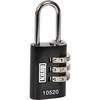 Kasp Aluminium Combination Coloured Padlock 20mm Black Standard