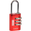 Kasp Aluminium Combination Coloured Padlock 20mm Red Standard