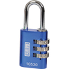 Kasp Aluminium Combination Coloured Padlock 30mm Blue Standard