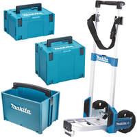 Makita 2 Piece MakPac Connector Stackable Power Tool Case Set,  Case Trolley and Tote