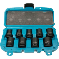 Makita 9 Piece 1/2" Drive Impact Socket Set Metric and Imperial 1/2"