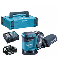 Makita DBO180 18v Cordless LXT Orbital Disc Sander 2 x 4ah Li-ion Charger Case