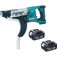 Makita DFR550 18v Auto Feed Screwdriver 2 x 4ah Li-ion Charger Case