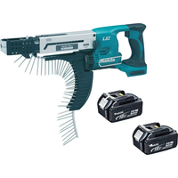 Makita DFR750 18v Auto Feed Screwdriver 2 x 4ah Li-ion Charger Case