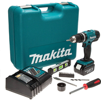 Makita DHP453RFTK 18v Cordless Combi Drill 2 Speed with 1 Li-ion Battery 3ah & 101 Piece Accessory Set