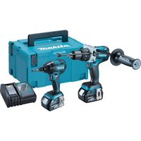 Makita DLX2040TJ 18v Brushless Cordless Combi Drill & Impact Driver with 2 Li-ion Batteries 5ah